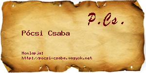 Pócsi Csaba névjegykártya